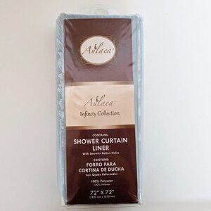 4/$20 - Solid Polyester Shower Curtain Liner in Ocean I 72-in L
